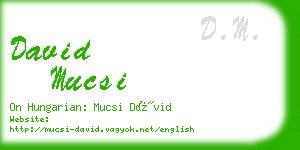 david mucsi business card